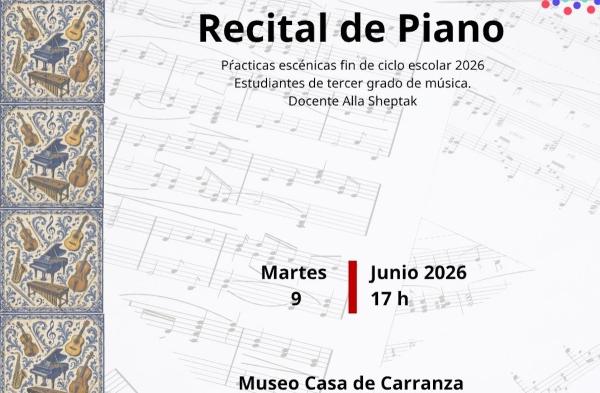 Recital de piano- Docente Alla Shpetak, 3.er grado de música
