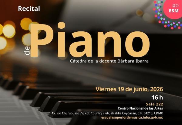 Recital de piano- Cátedra de la docente Bárbara Ibarra