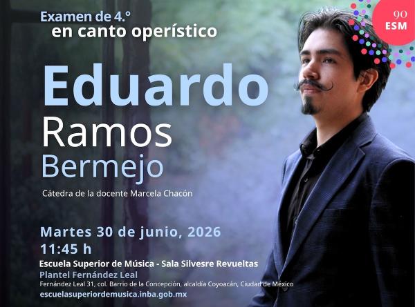Examen de canto operístico. Eduardo Ramos Bermejo- Cátedra de la docente Marcela Chacón