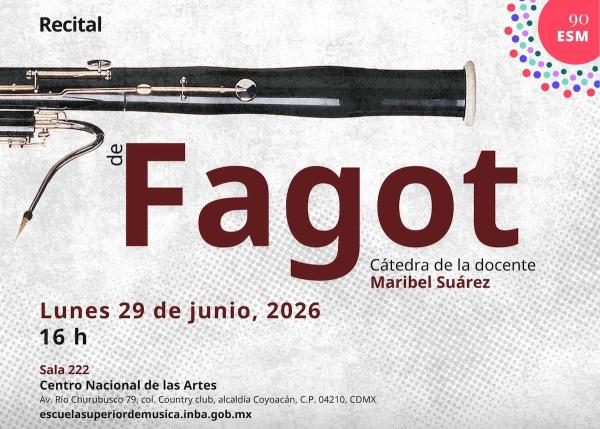 Recital de fagot- Cátedra de la docente Maribel Suárez