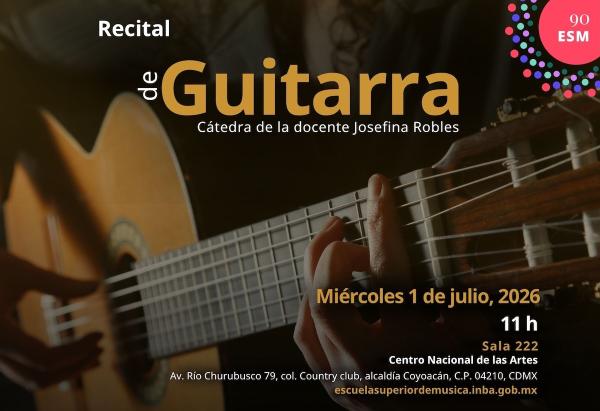 Recital de Guitarra- Cátedra de la docente Josefina Robles