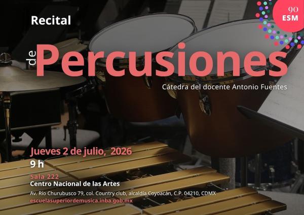 Recital de percusiones- Cátedra del docente Antonio Fuentes