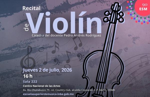 Recital de violín- Cátedra del docente Pedro Andrés Rodríguez