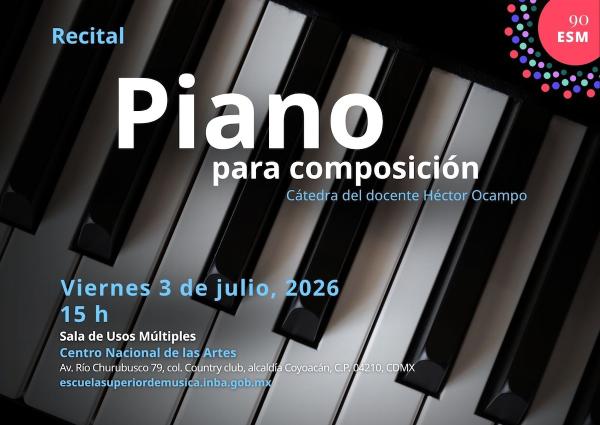 Recital de piano para composición- Cátedra del docente Héctor Ocampo