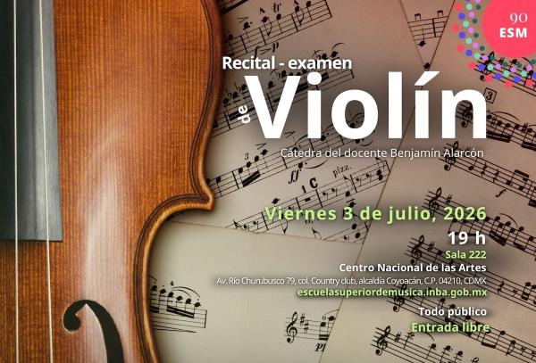 Recital - examen de violín- Cátedra del docente Benjamín Alarcón