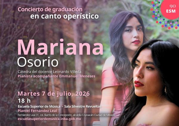 Mariana Osorio- Concierto de graduación en canto operístico