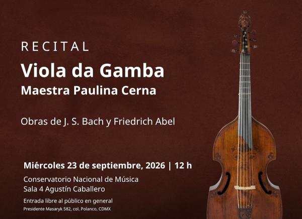 Recital de Viola da Gamba- Maestra Paulina Cerna