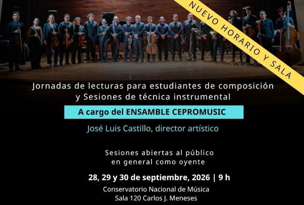 Flyer de Ensamble Cepromusic - Lecturas y Técnicas