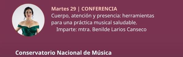 Flyer de Cuerpo, atención y presencia en la práctica musical