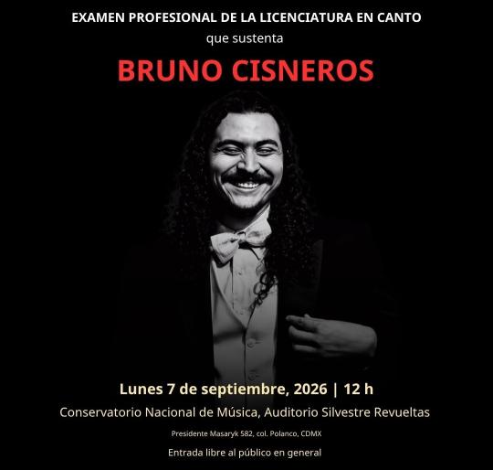 Bruno Cisneros- Examen profesional de la Licenciatura en Canto