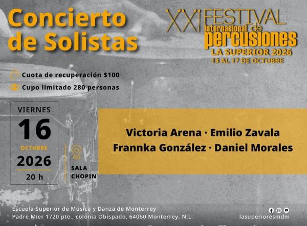Concierto de Solistas- XXI Festival Internacional de Percusiones