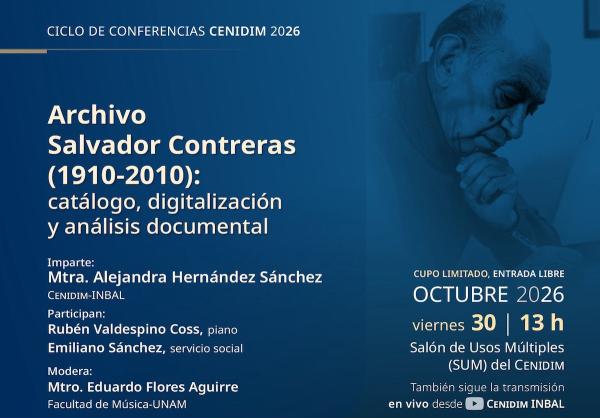 Flyer de Archivo Salvador Contreras: catálogo y análisis