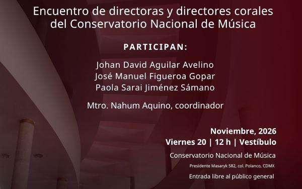 Flyer de Encuentro de directoras y directores corales