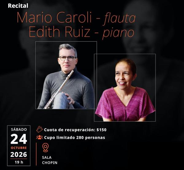Mario Caroli y Edith Ruiz- Recital de flauta y piano