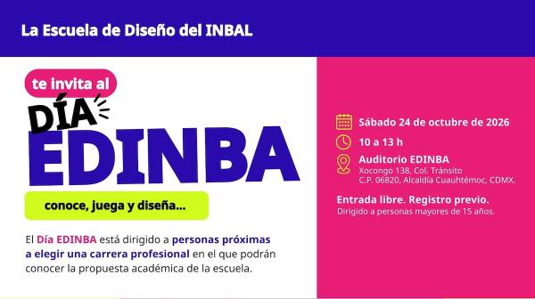 Flyer de Día EDINBA - conoce, juega y diseña...