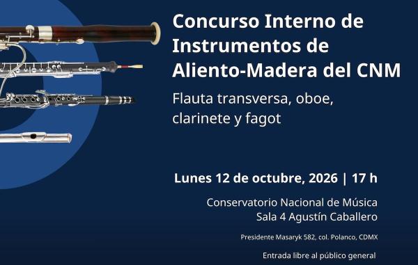 Flyer de Concurso Interno de Instrumentos de Aliento