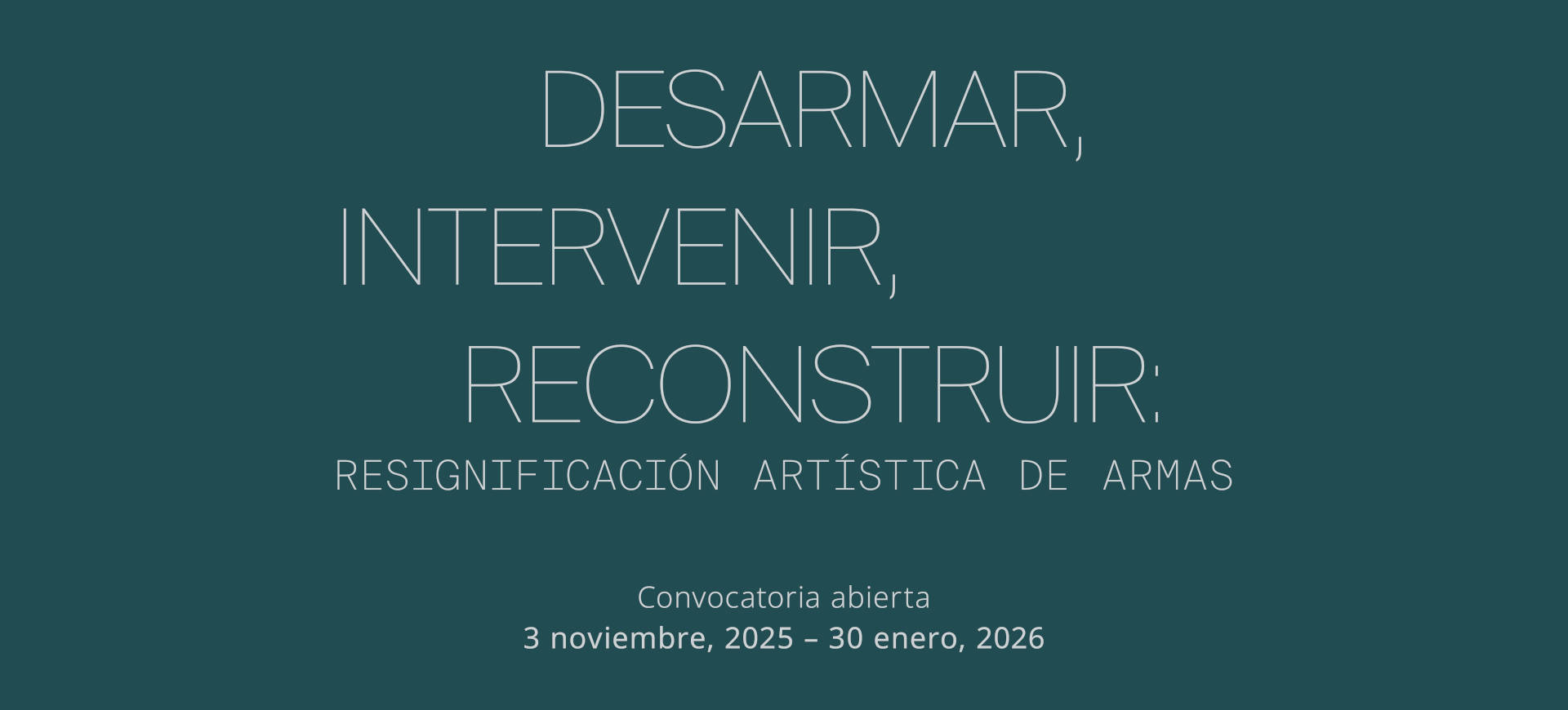 Convocatoria desarmar