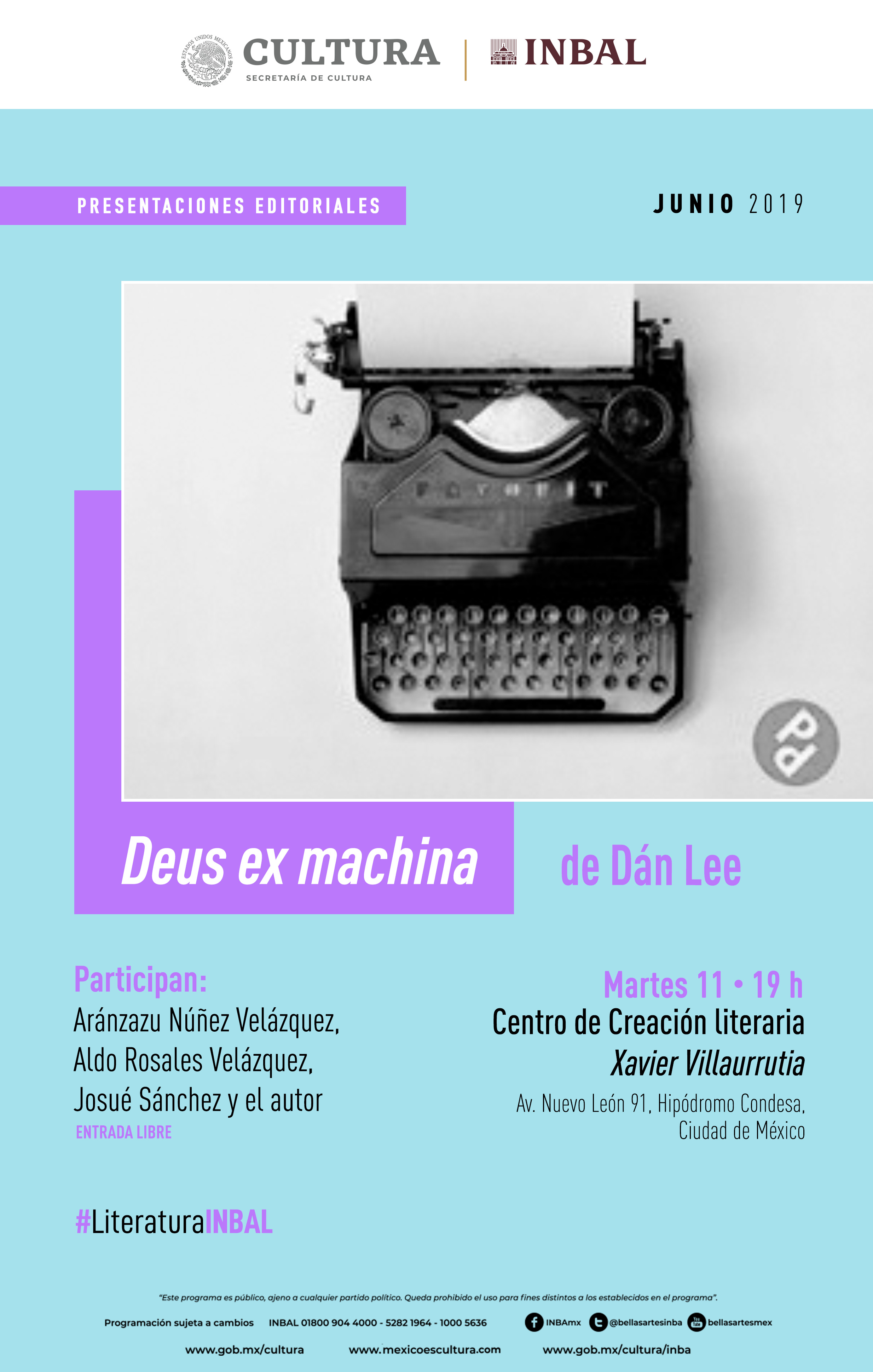 Finales inesperados en la nueva colección de cuentos de Dán Lee, Deus ex  machina | Prensa INBA - Instituto Nacional de Bellas Artes | Literatura