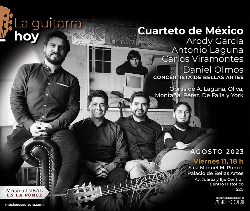 Cuarteto De México Ofrecerá Un Viaje Por Las Sonoridades De La Guitarra Prensa Inba 2973