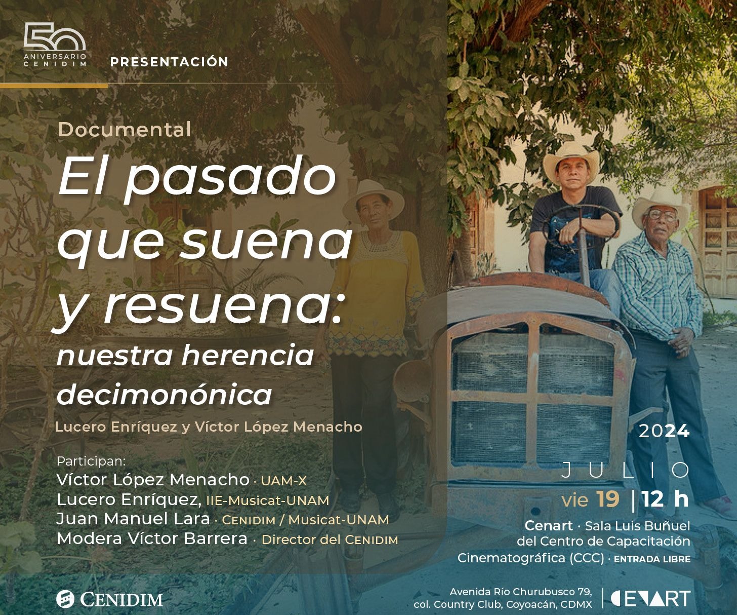 Se estrenará en el CCC el documental El pasado que suena y resuena ...