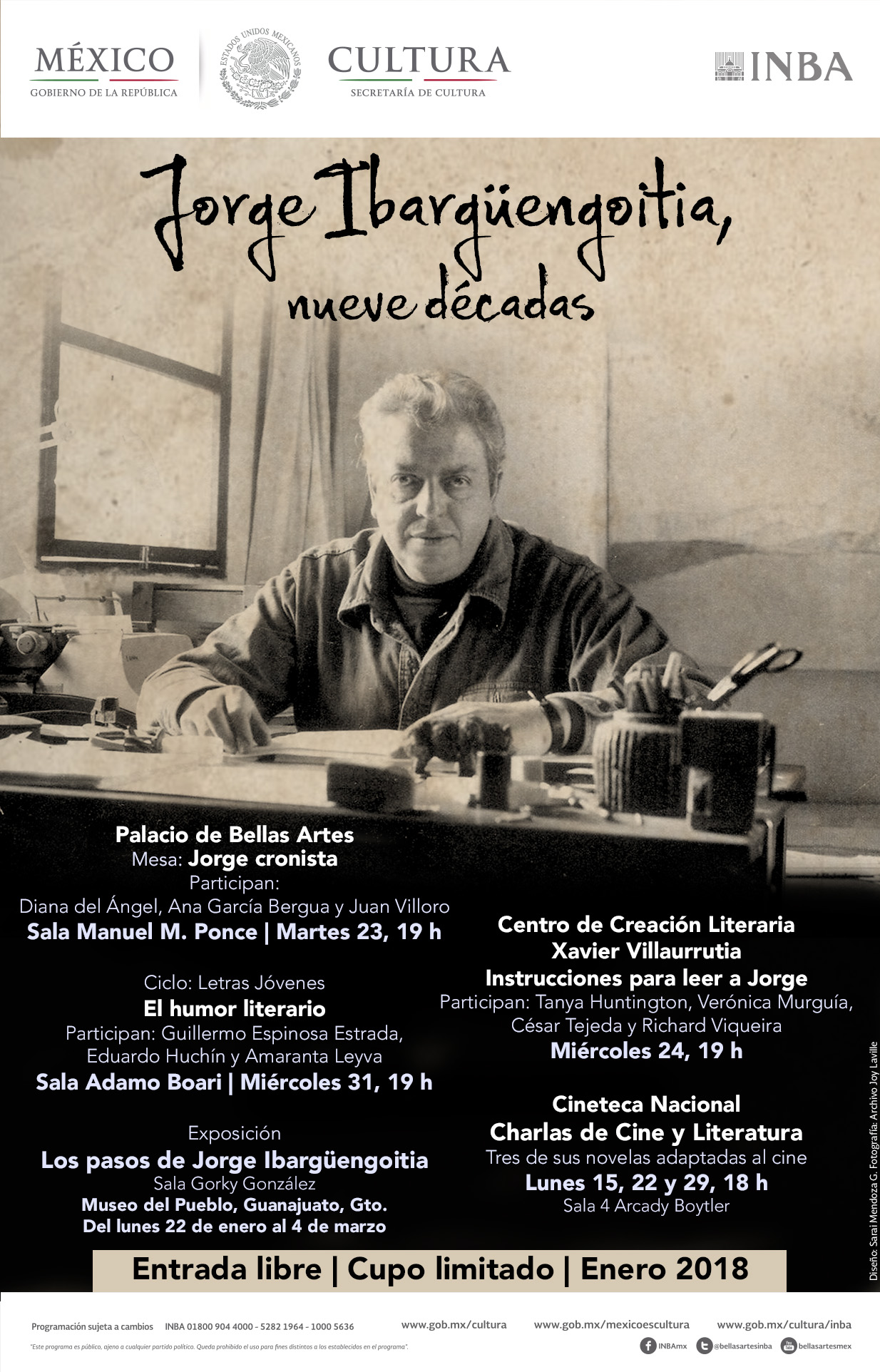 Con diversas actividades, el INBA celebrará al escritor Jorge  Ibargüengoitia a 90 años de su nacimiento | Prensa INBA - Instituto  Nacional de Bellas Artes | Literatura